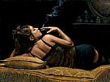 Fabian Perez giorgina painting